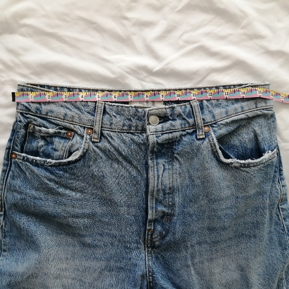 Free People We The Free Ranger Ripped Crop Wide Leg Jeans In Sky 30 - Picture 14 of 16